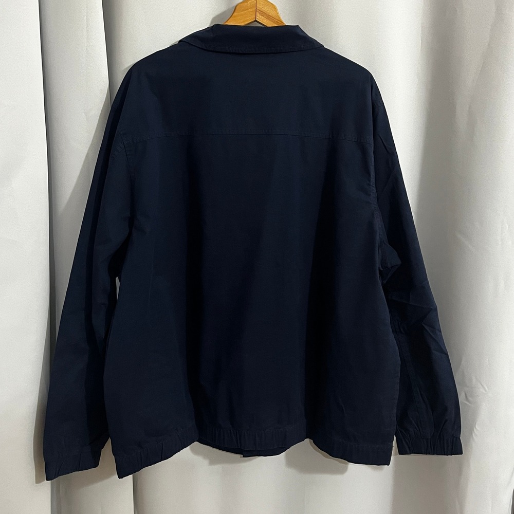Free Assembly Coach Jacket Men 3XL Navy Blue Cotton Stretch Coastal Preppy - Picture 3 of 15